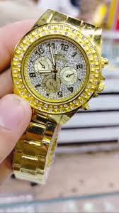 Men's AURELUX Gold Chronograph Watch.